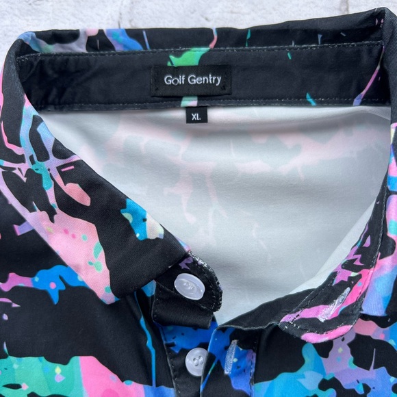 Black and Blue Polo with Modern Marble Design - Picture 4 of 4